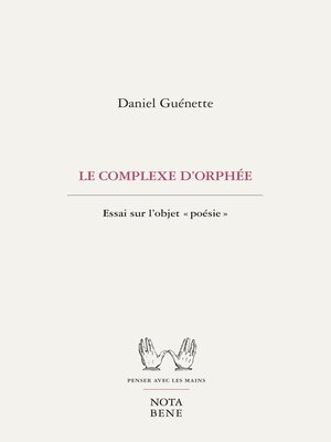 cover image of Le complexe d'Orphée